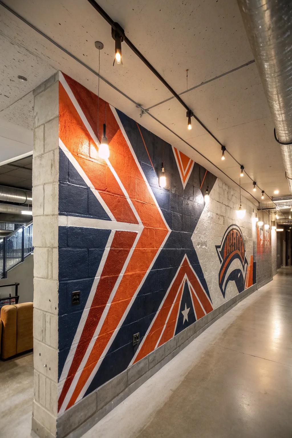 Transform your basement with a bold mural that speaks to your style. Unleash your creativity and make a statement!