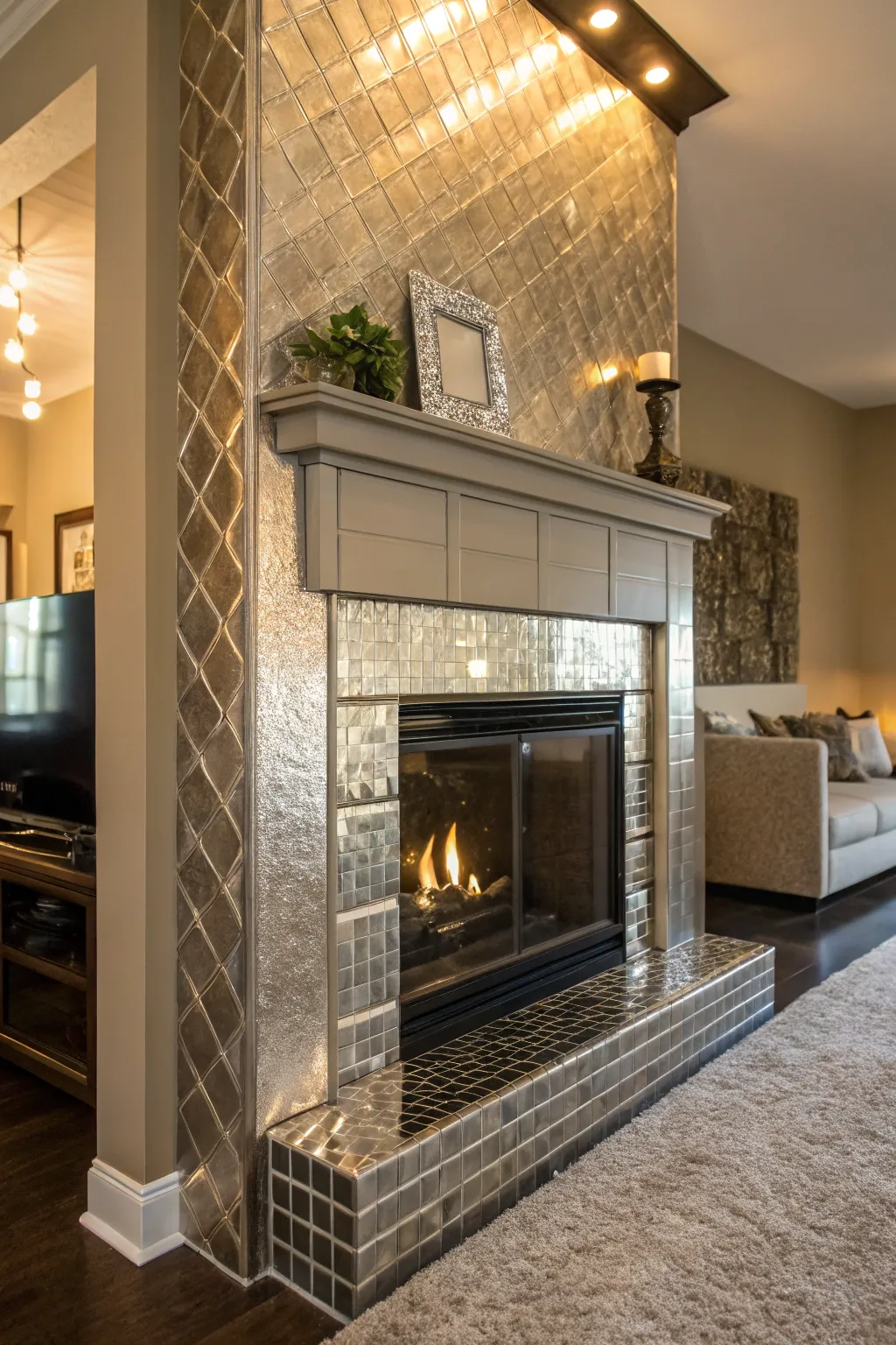Metallic finishes add a touch of glamour and luxury.