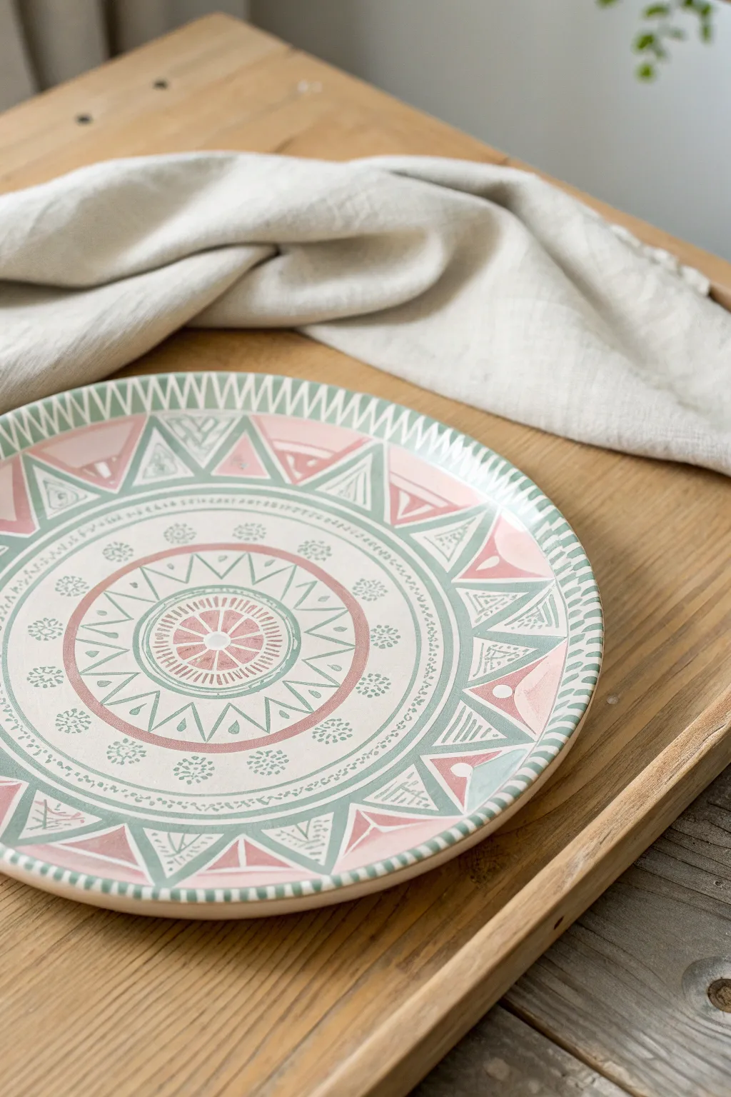Embrace the elegance of geometry with this beautifully crafted plate—where simplicity meets artistry.