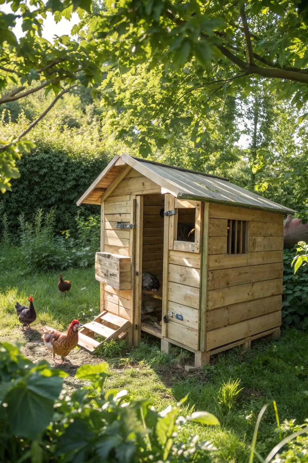 Sustainable Style: Create a natural haven for your chickens with a pallet coop.