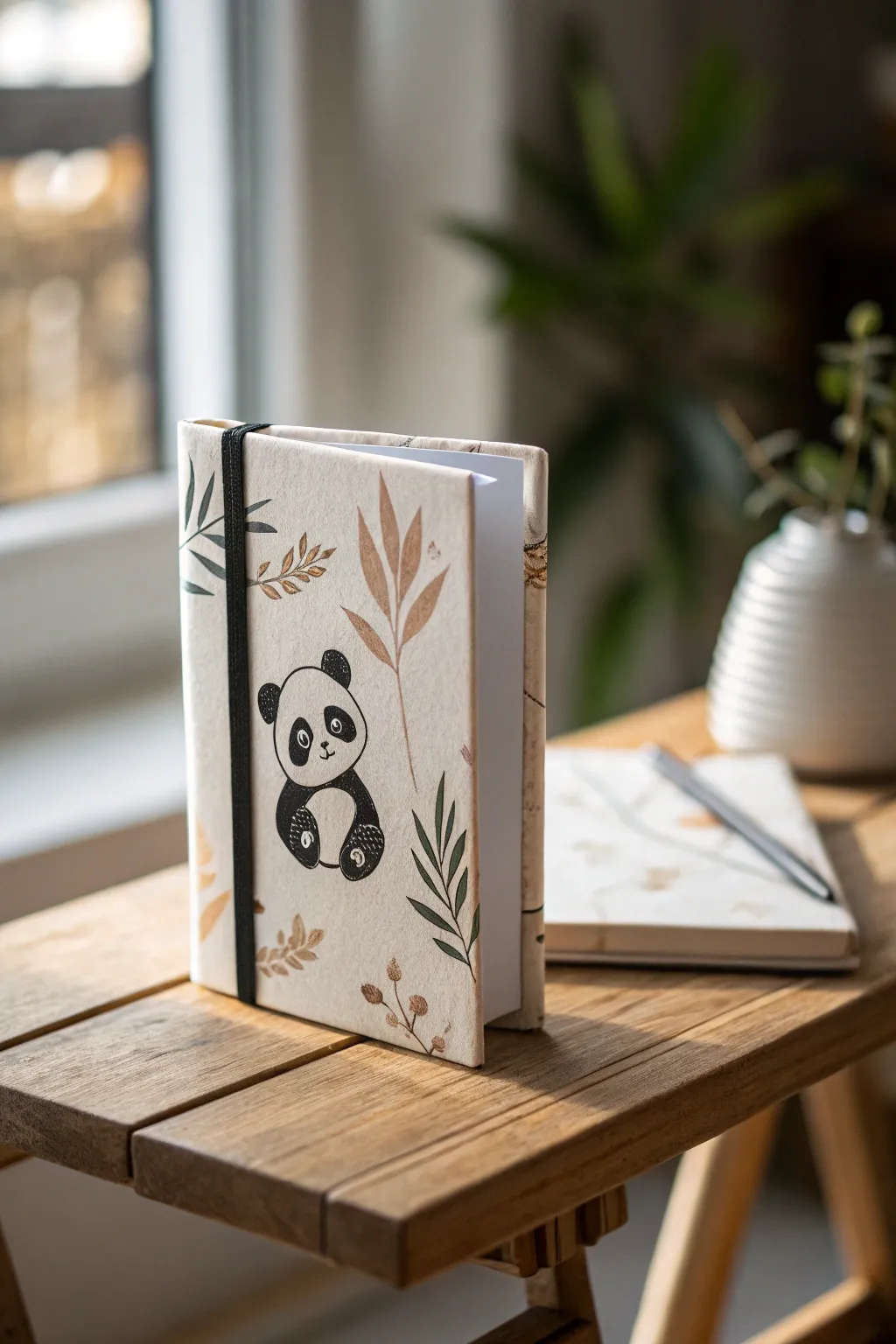 Capture your thoughts in style with this charming panda-themed notebook, where simplicity meets artistry.
