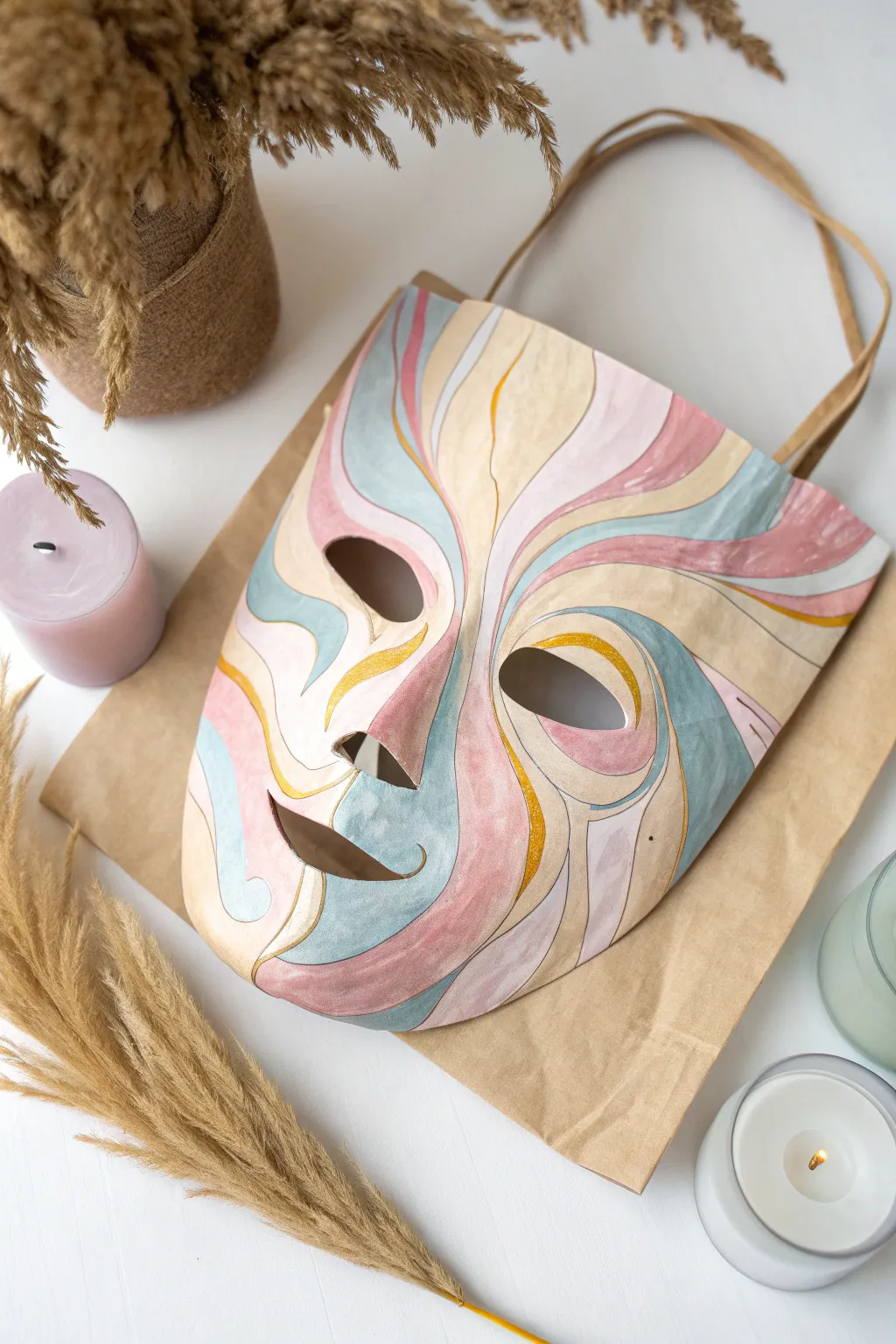 Unleash your creativity with abstract art masks – a wearable canvas of color and expression.