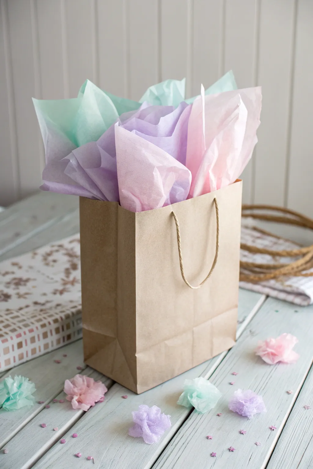 Wrap your gifts in dreamy layers with a touch of pastel elegance. ✨🎁 #ScandinavianMinimalism #GiftWrappingIdeas