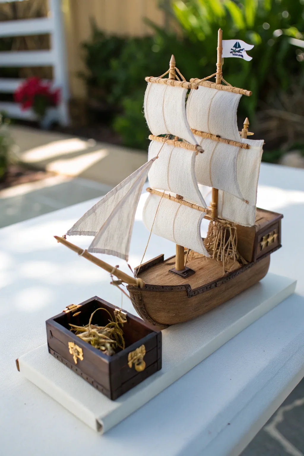 Set sail on a mini pirate adventure! Discover the charm of handcrafted shoebox floats.