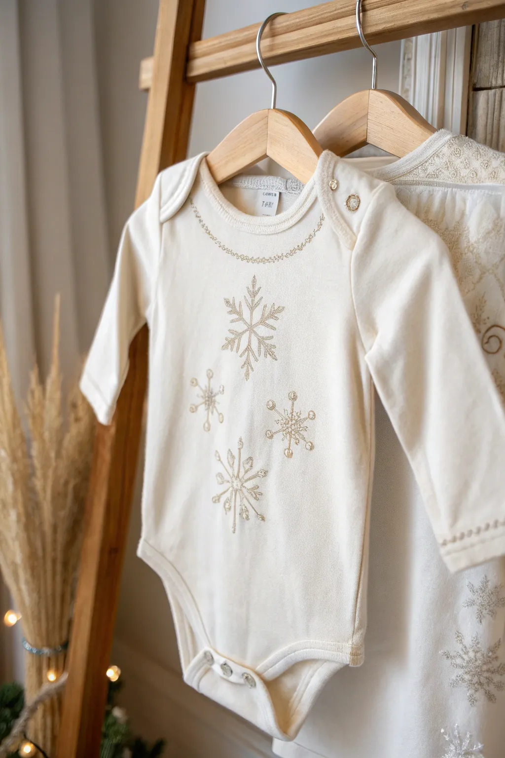 Embrace the season with a touch of handcrafted elegance — the perfect winter onesie for your little one.