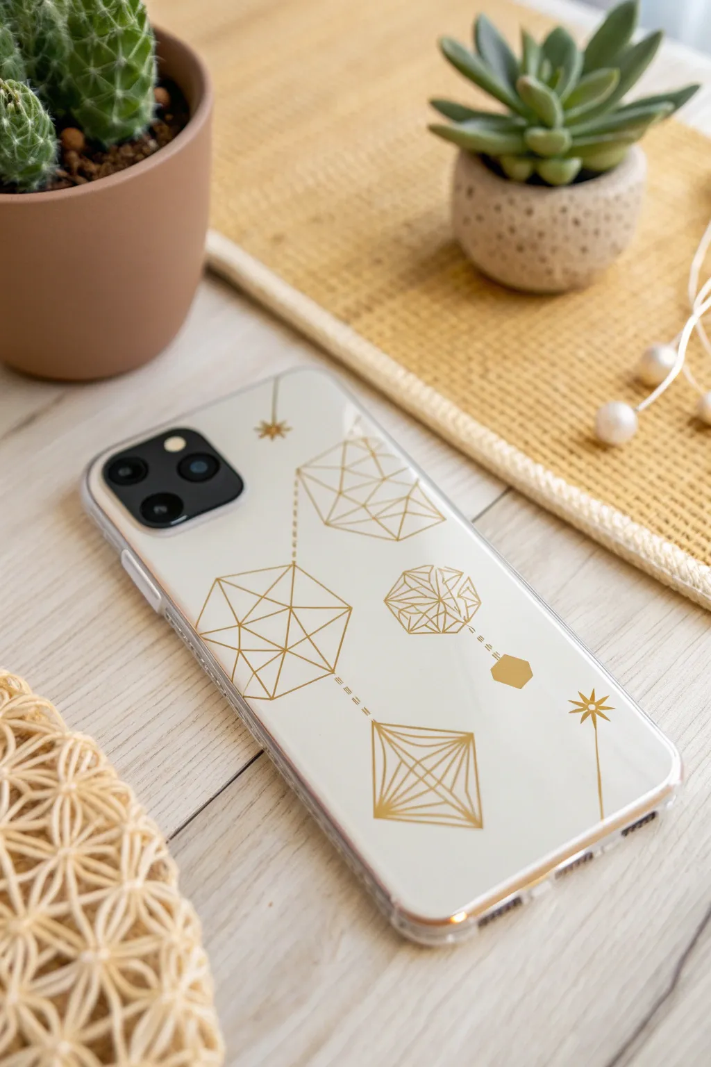 Elevate your phone's style with chic geometric stickers – where minimalism meets elegance.