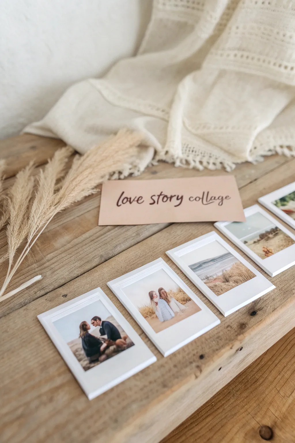 Craft a timeless love story with a minimalistic photo collage that speaks to the heart.