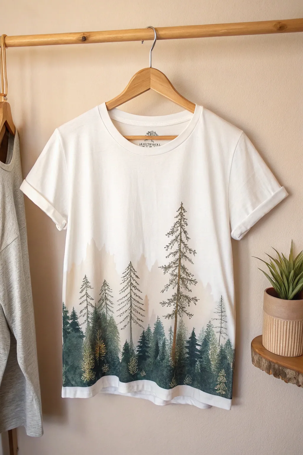 Embrace nature's beauty with minimalist elegance: your go-to t-shirt for serene adventures.