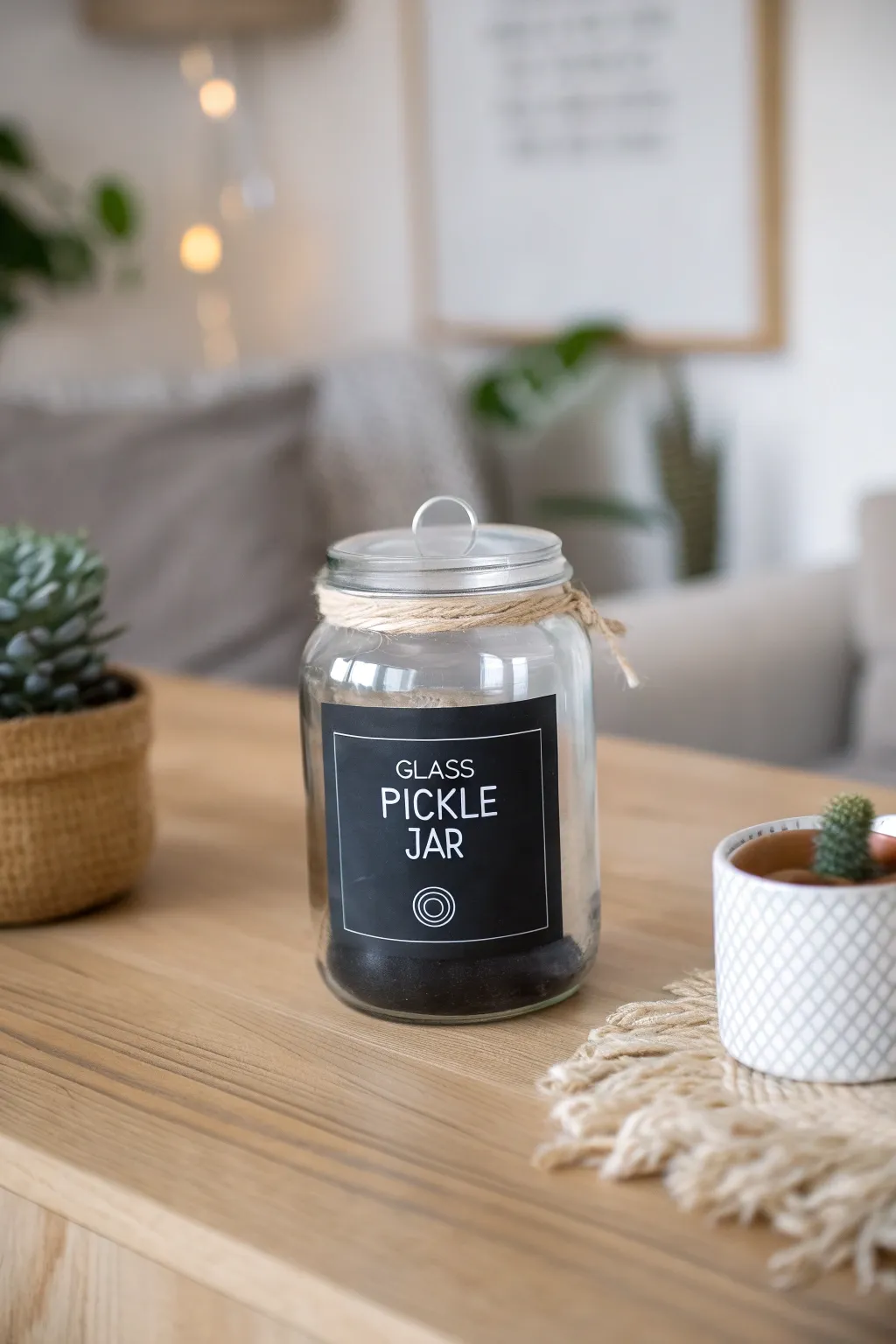 Transform your pickle jars into customizable message boards with chic chalkboard paint!
