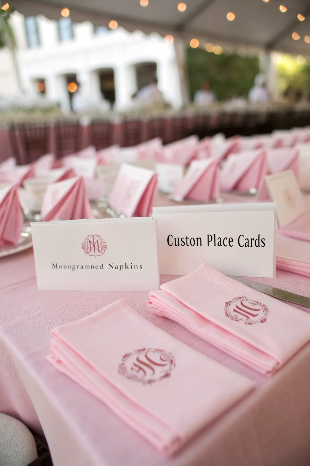 Personalized elements for a special touch.