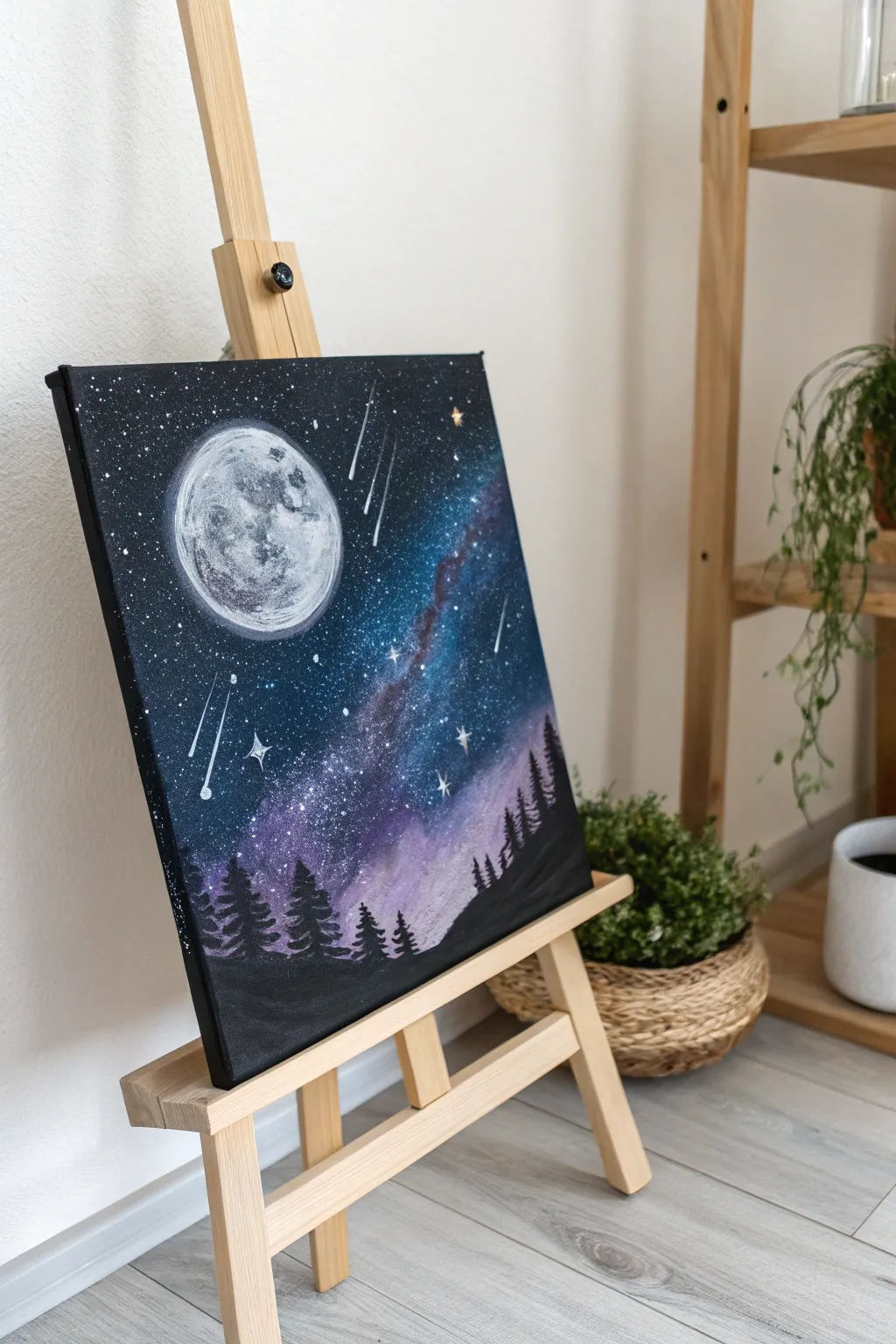 Embrace the universe's beauty with this dreamy cosmic acrylic masterpiece. 🌌✨