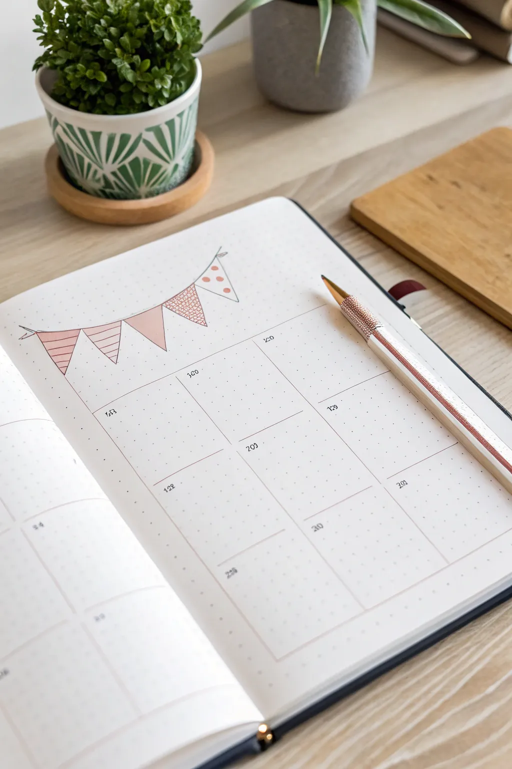 Elevate your planning with minimalist flag doodles that blend simplicity with style.