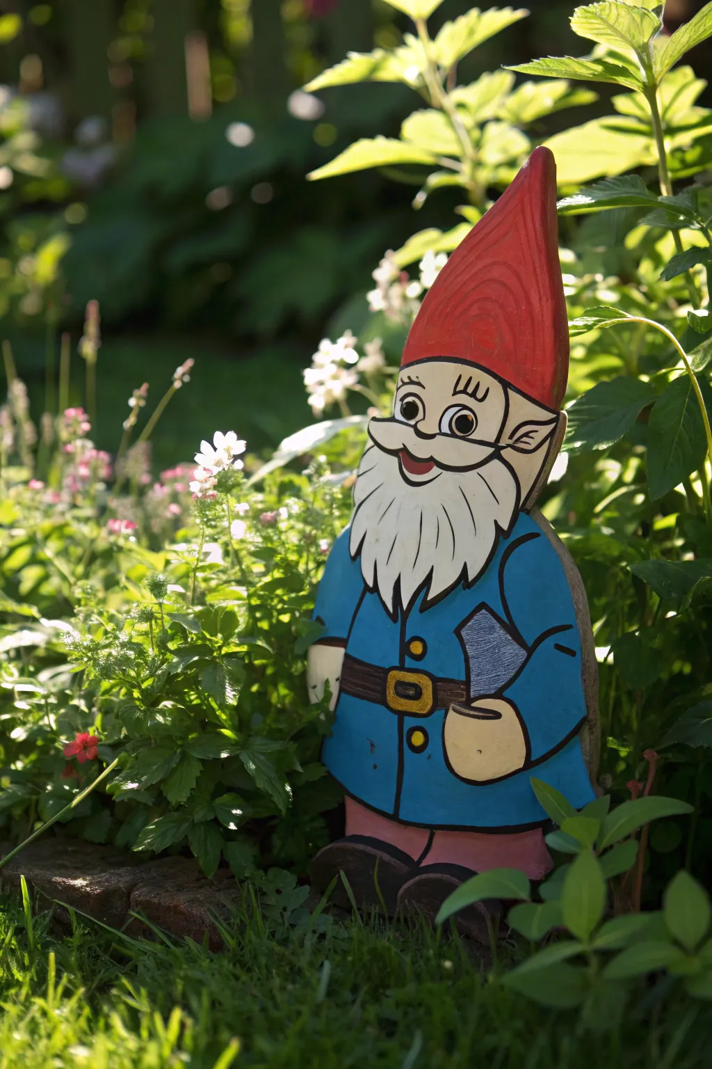 Add a touch of whimsy to your garden with charming plywood gnome art!