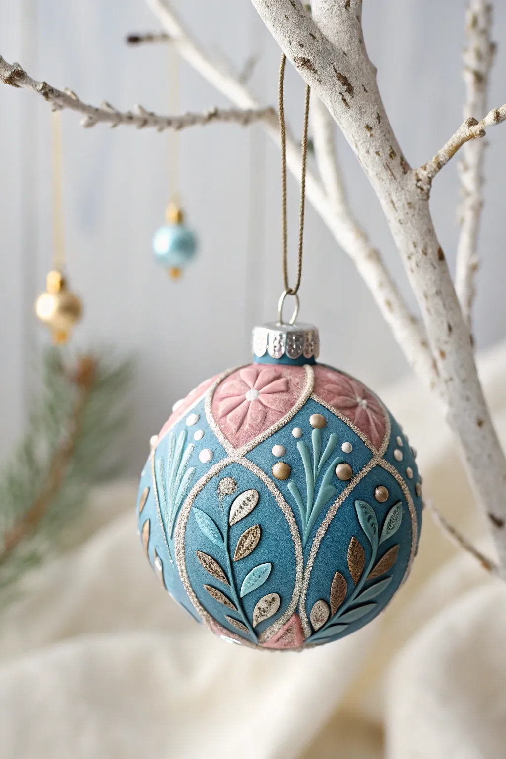 Elevate your holiday decor with these stunning polymer clay ornaments, where vibrant colors meet minimalist elegance.