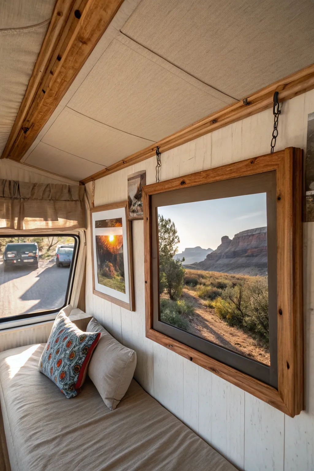 Transform your camper into a personal gallery with handcrafted art pieces.