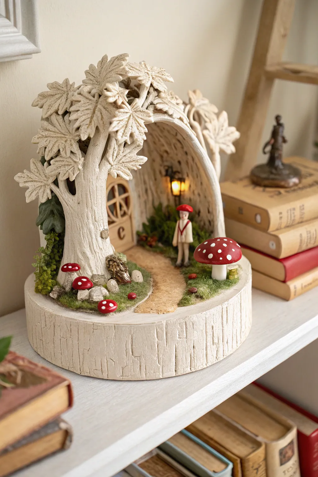 Step into a whimsical world with this enchanting pottery book nook, where every page leads to a new adventure.