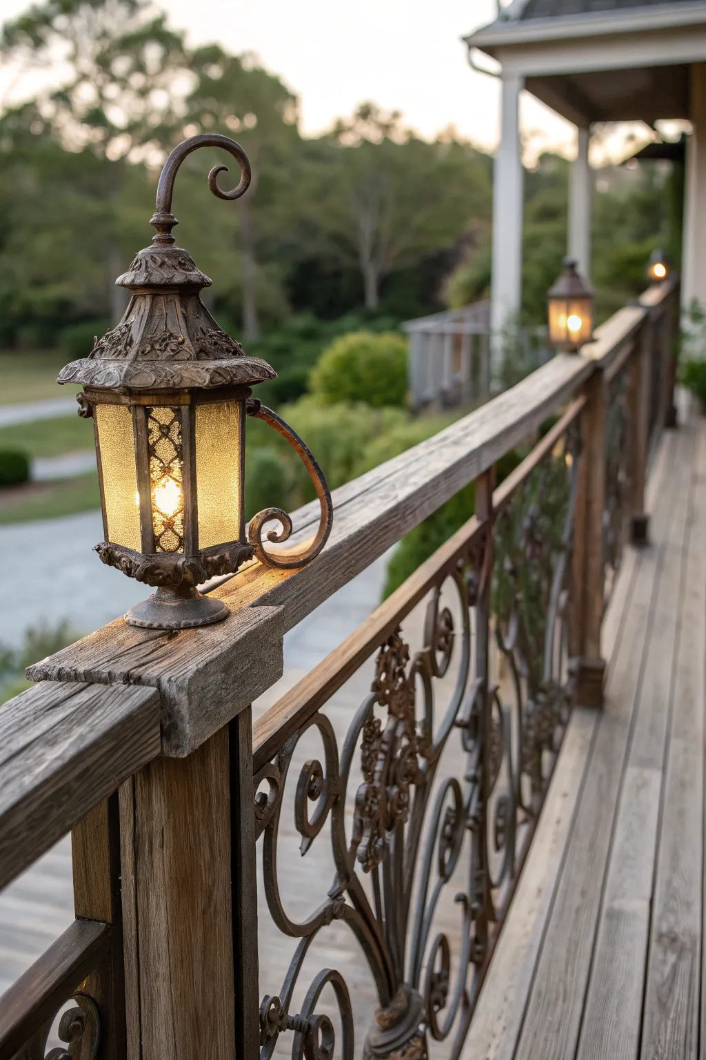 Embrace timeless elegance with vintage railings that evoke the charm of yesteryears.
