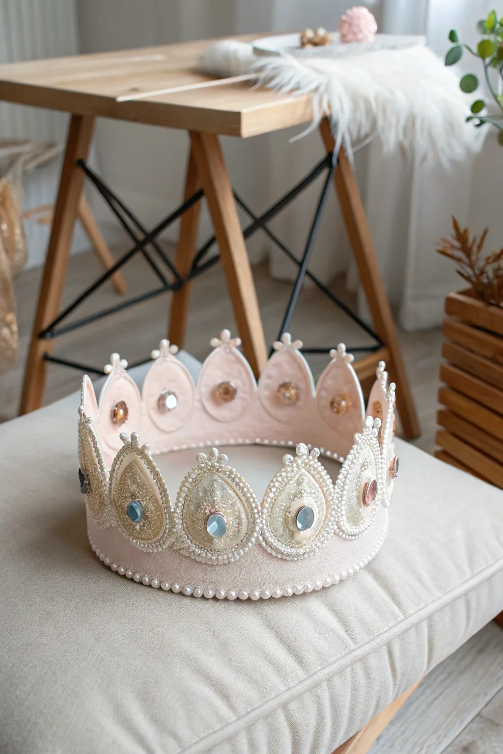 Craft your own fairy tale with a charming foam tiara crown, where simplicity meets elegance.