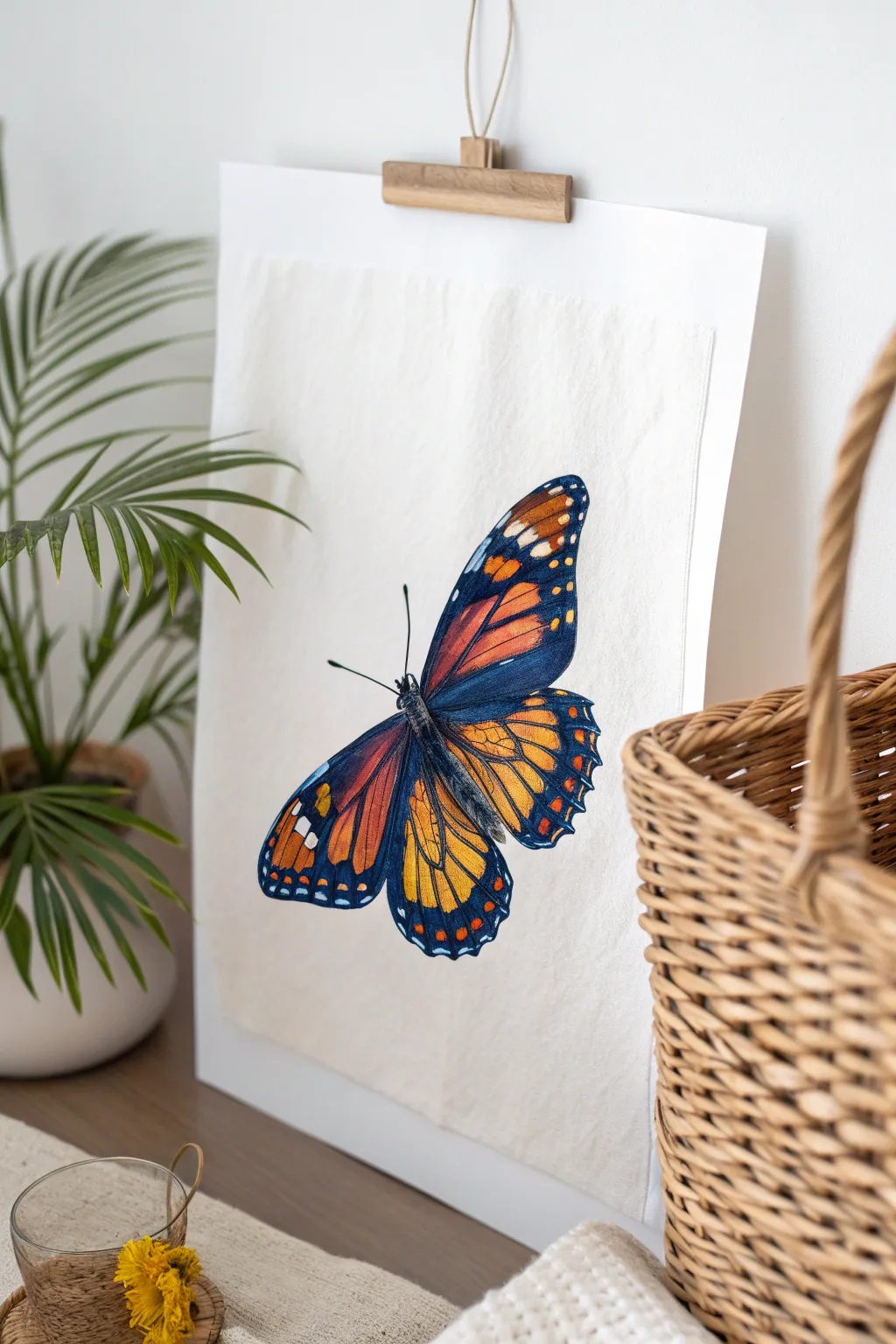 Add a splash of spring to your space with this bold and vibrant butterfly print.