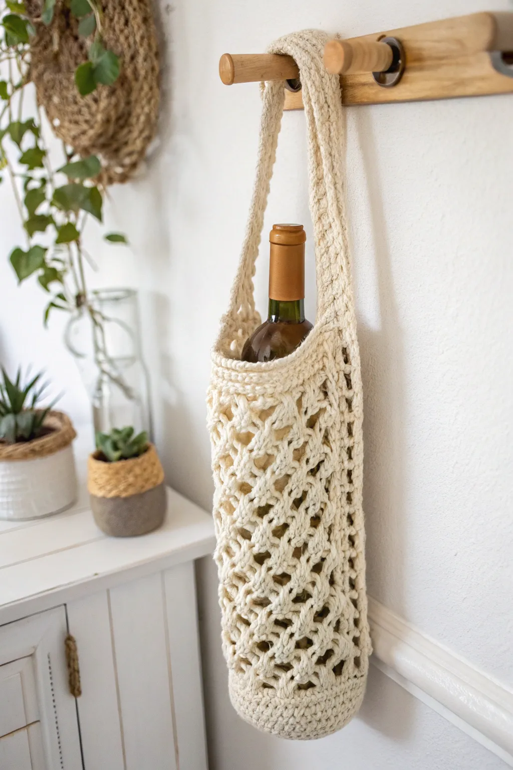 Elevate your wine gifting with this quick and charming crochet tote—where simplicity meets elegance.