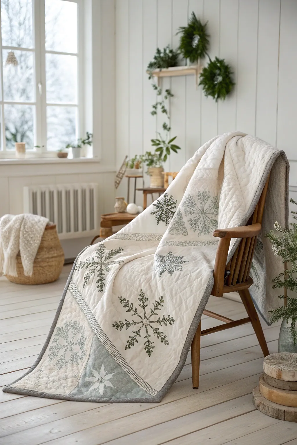 Wrap them in warmth and festive cheer with a handcrafted holiday-themed quilt — the perfect cozy addition to any minimalist home.