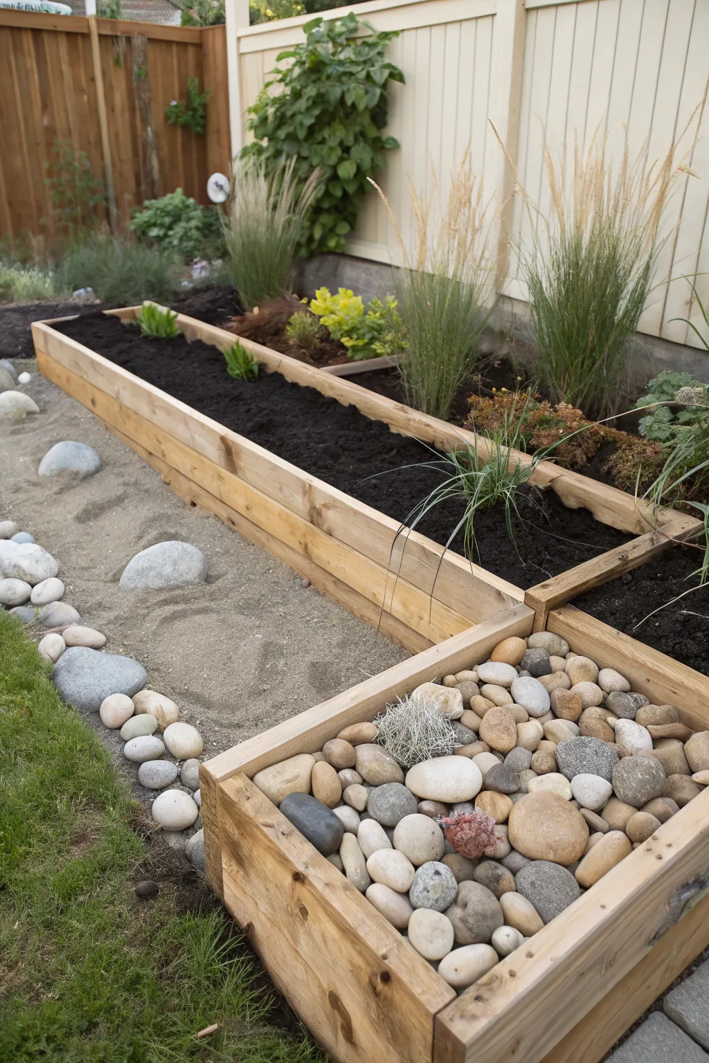 Embrace nature's wisdom with an aquifer-inspired raised bed, the perfect blend of minimalist design and boho charm.