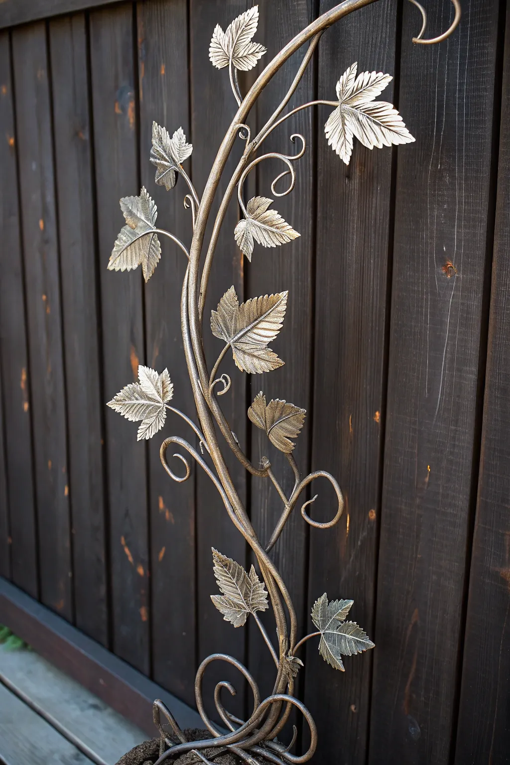 Nature meets metal: A stunning rebar vine sculpture that brings the beauty of the outdoors inside.
