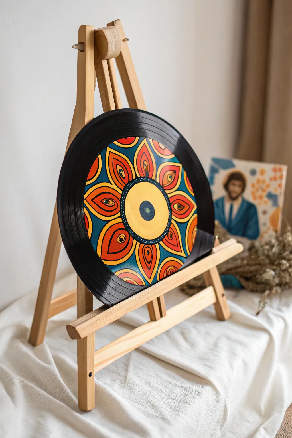 Add a splash of retro charm to your decor with these vibrant, hand-painted record designs!