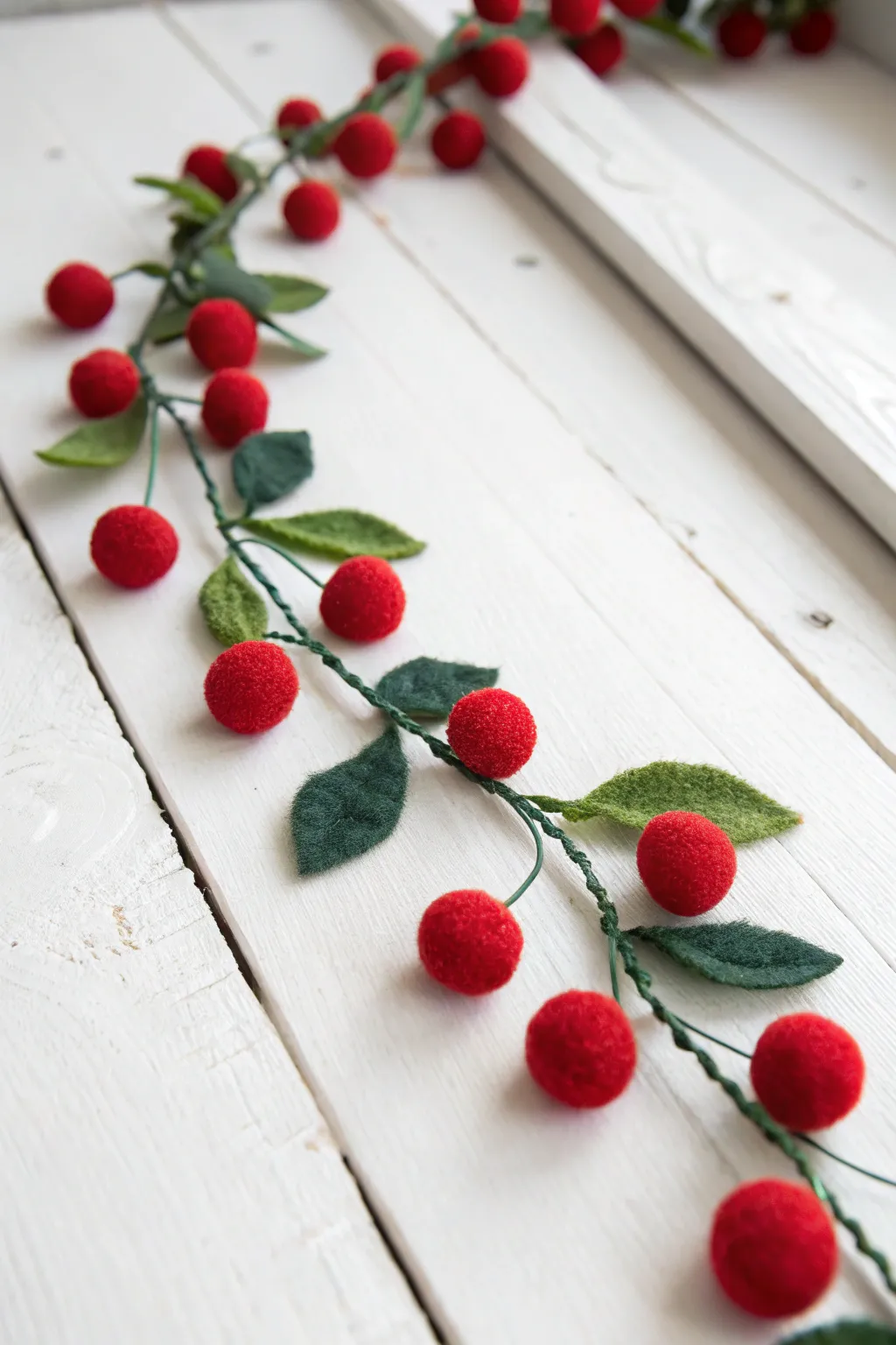 Add a pop of charm to your space with this delightful Cherry Pom-Pom Garland!