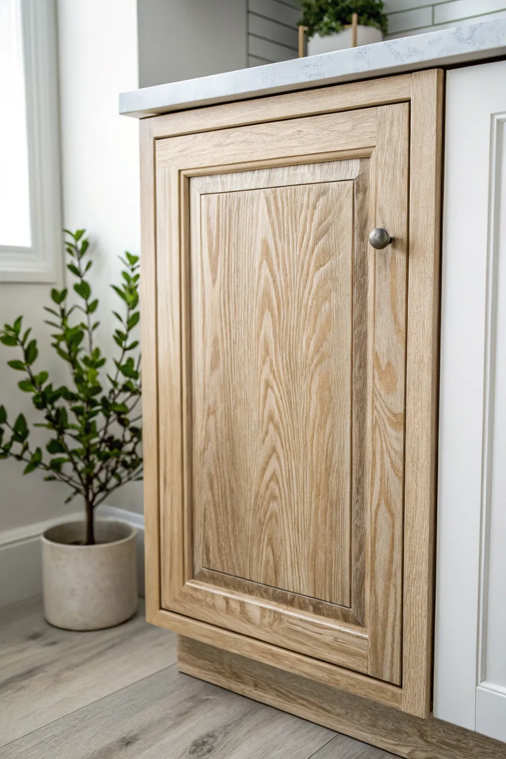 Transform your kitchen with the warmth of faux wood magic—style meets simplicity!