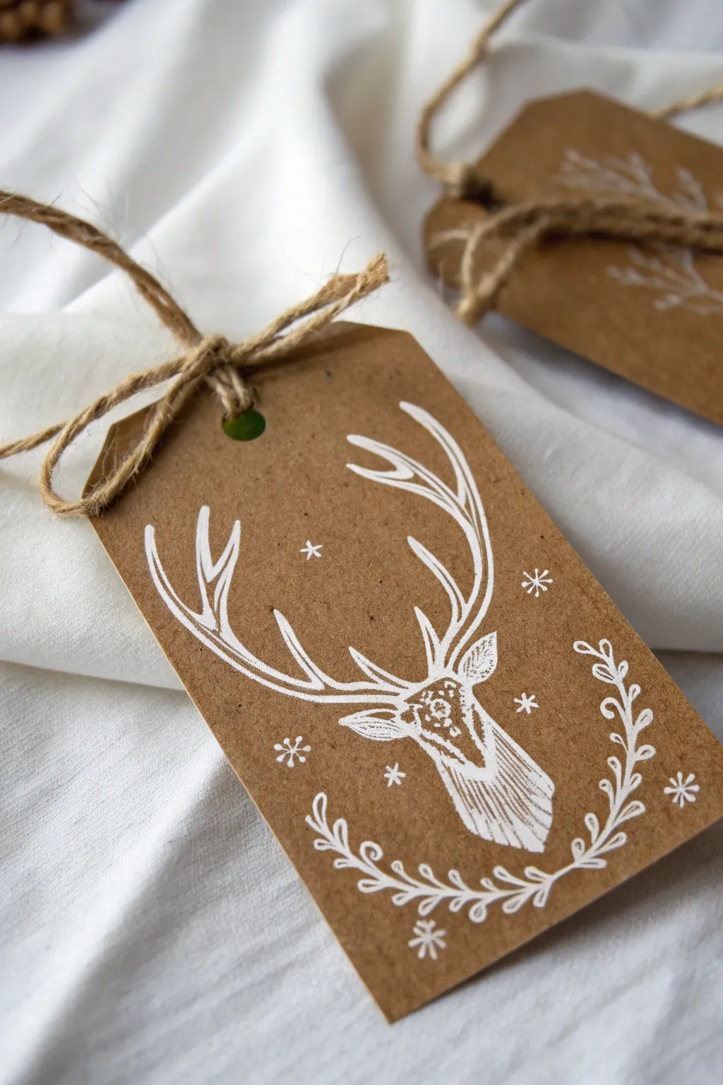 Add a touch of handmade charm to your presents with these elegant reindeer gift tags.
