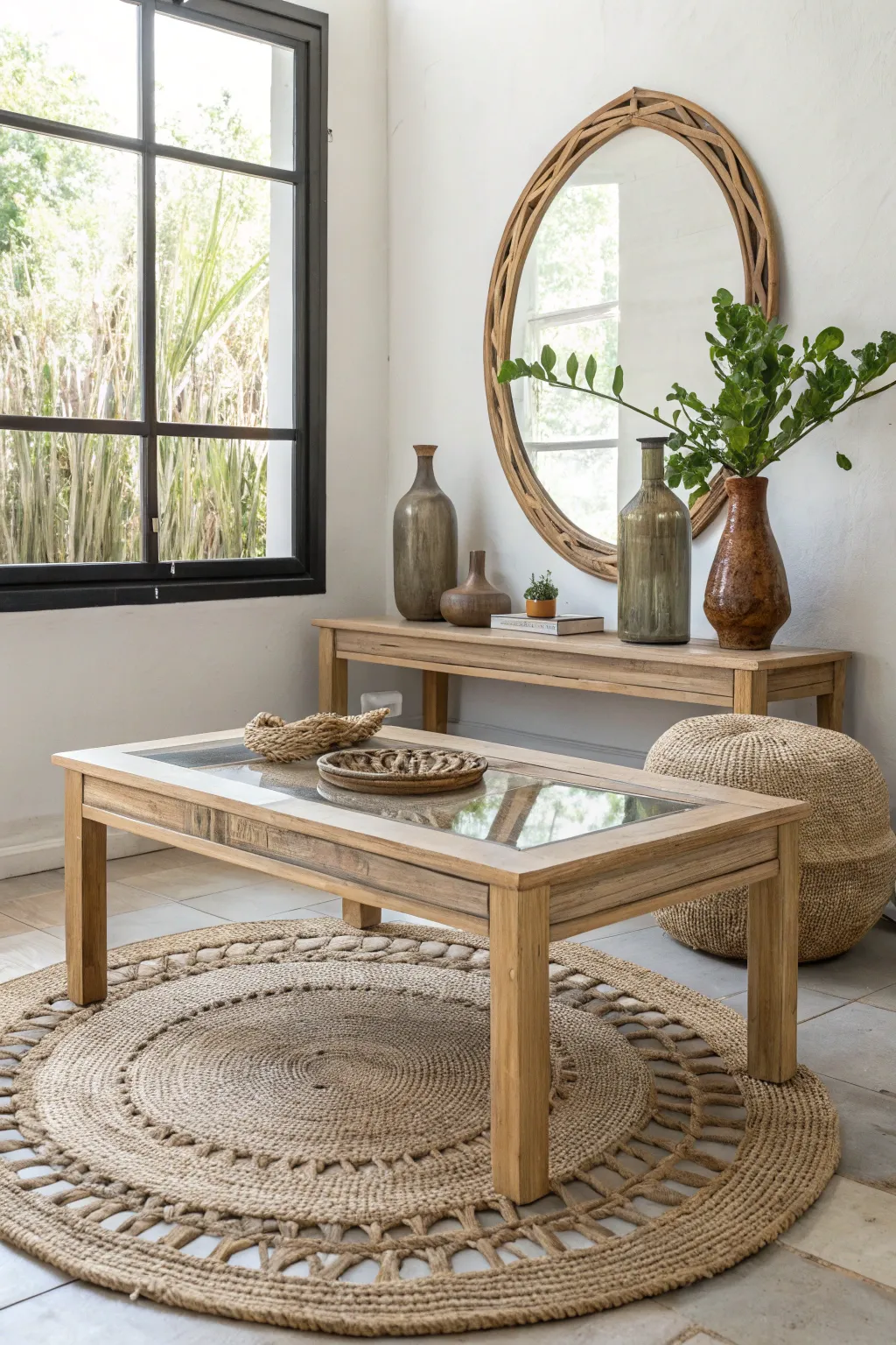 Double the Space, Double the Style: Transform your coffee table with a chic mirrored top!