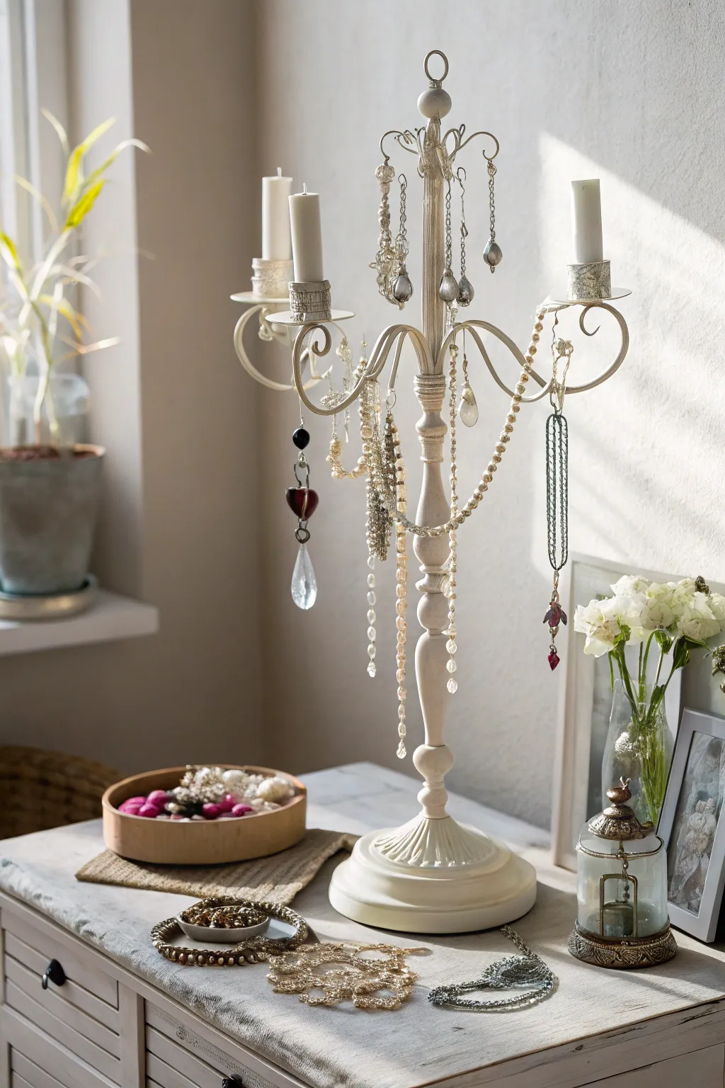 Transform elegance into function with this stunning jewelry display.