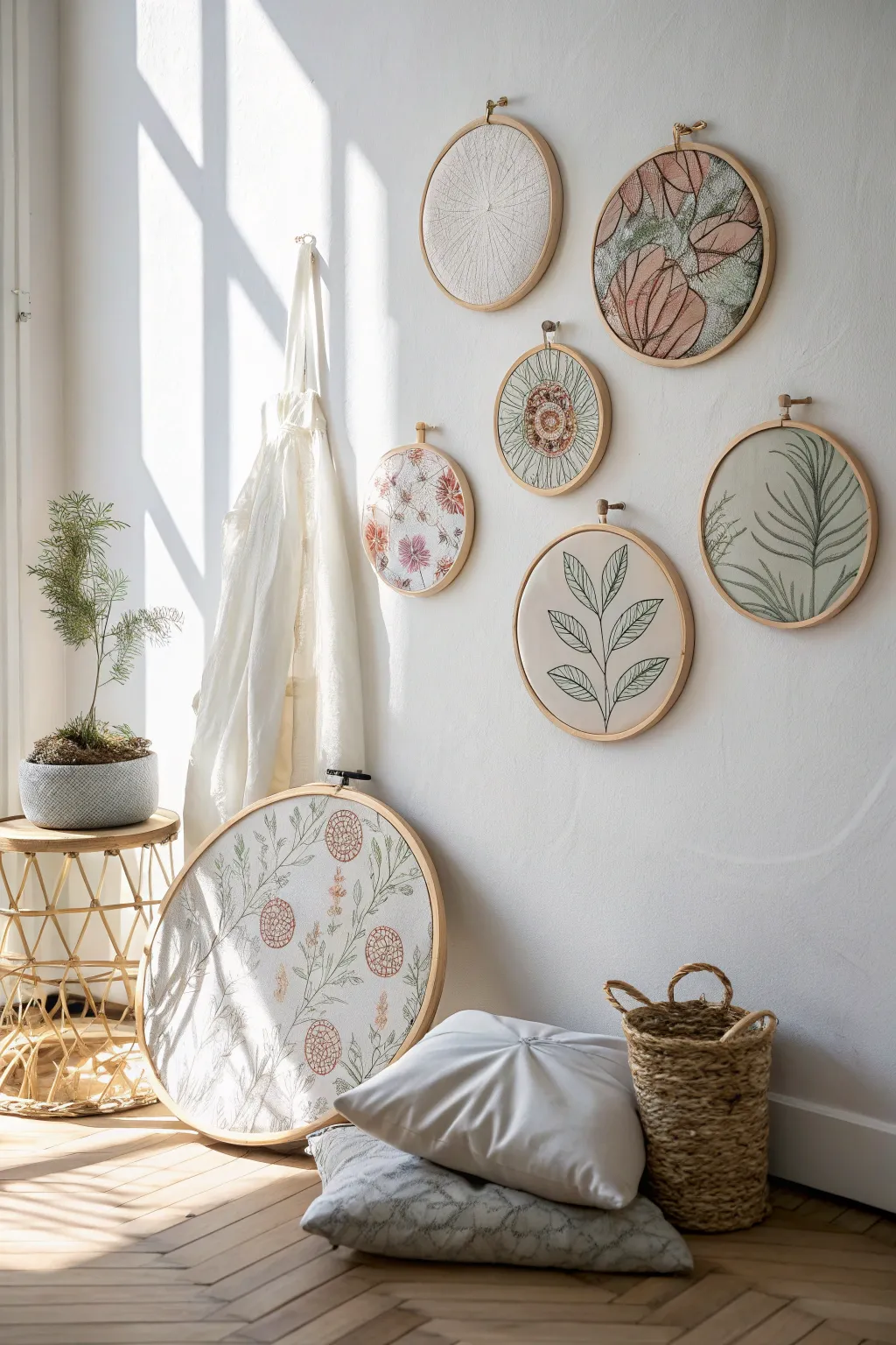 Transform your walls with the art of simplicity and style. 🌿✨ #FabricWallArt #ScandiBoho