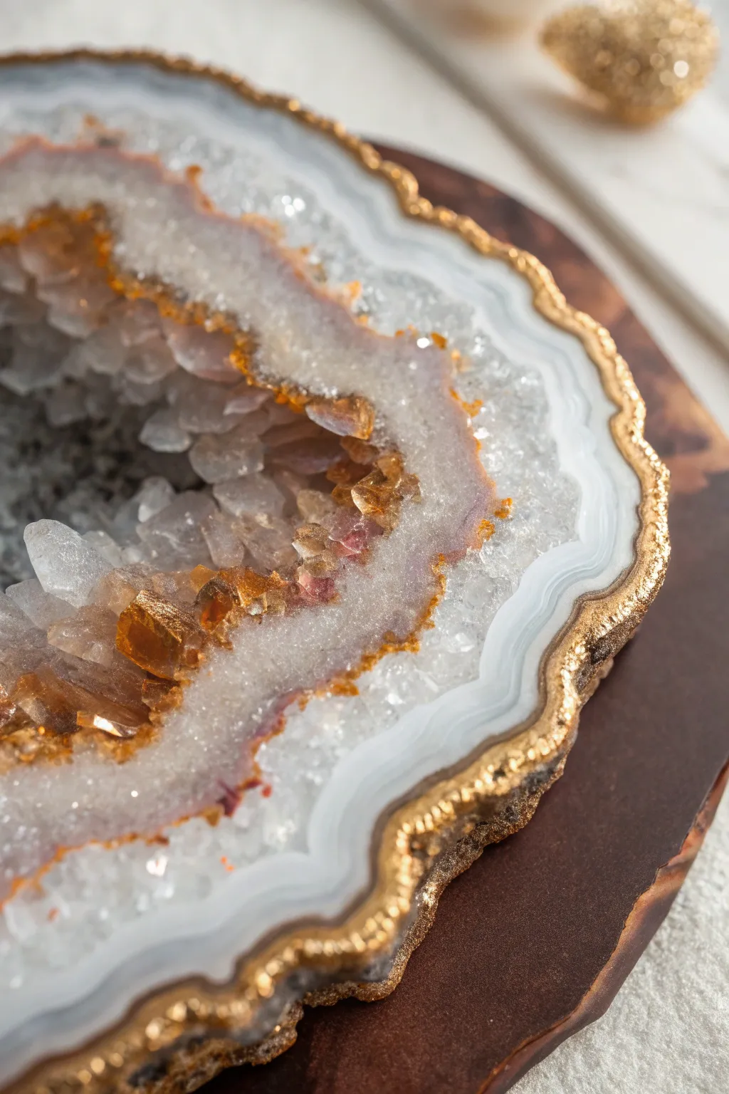 Discover the enchanting allure of geode art, where craftsmanship meets nature's elegance.