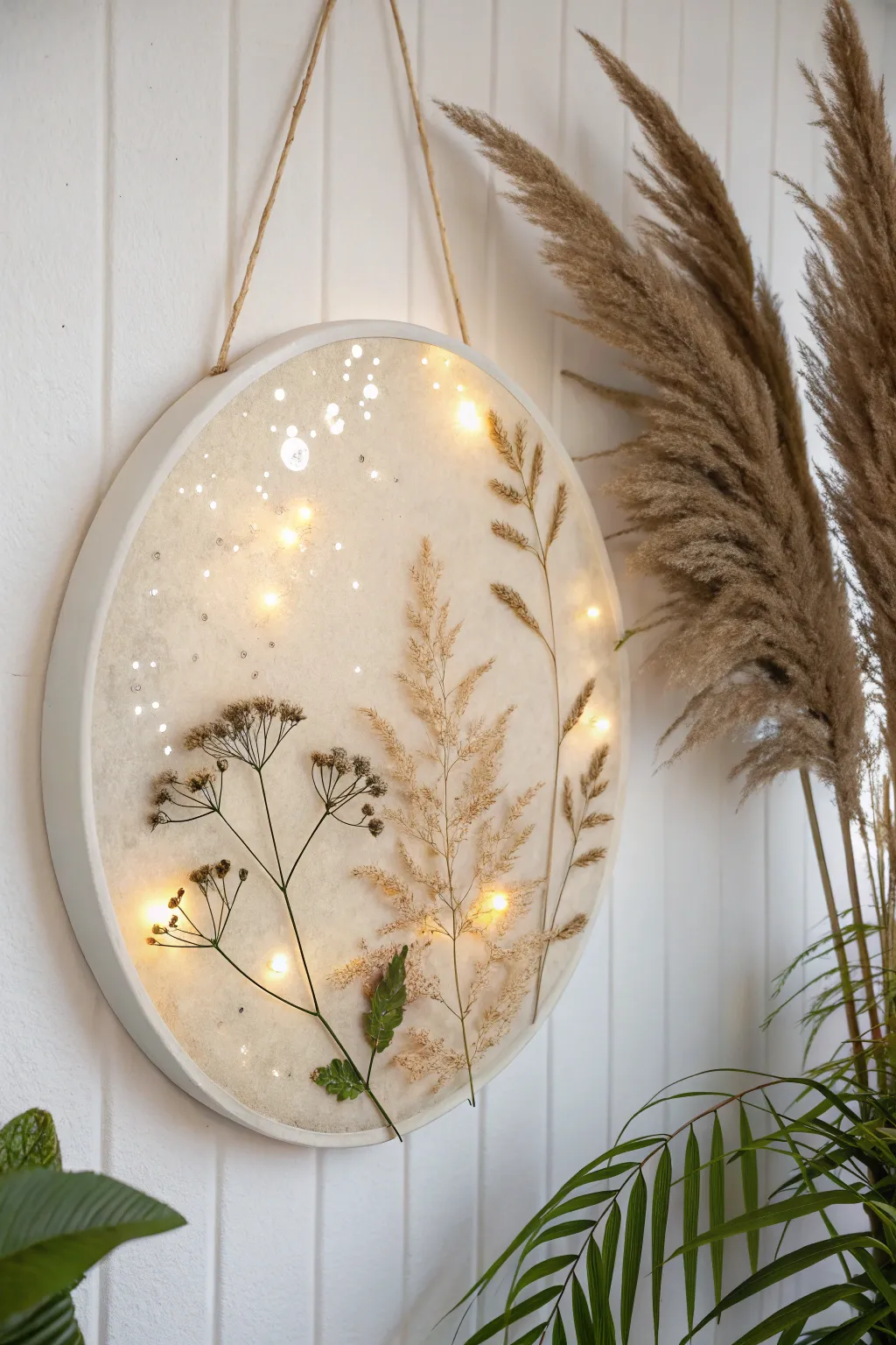 Add a touch of magic to your home with glow-in-the-dark resin art that shines beautifully at night, blending Scandinavian minimalism with boho charm.