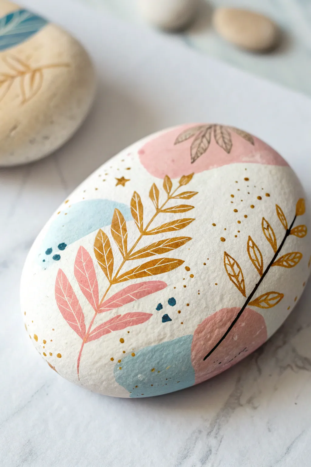 Transform nature's canvas into a masterpiece with abstract art on rocks.