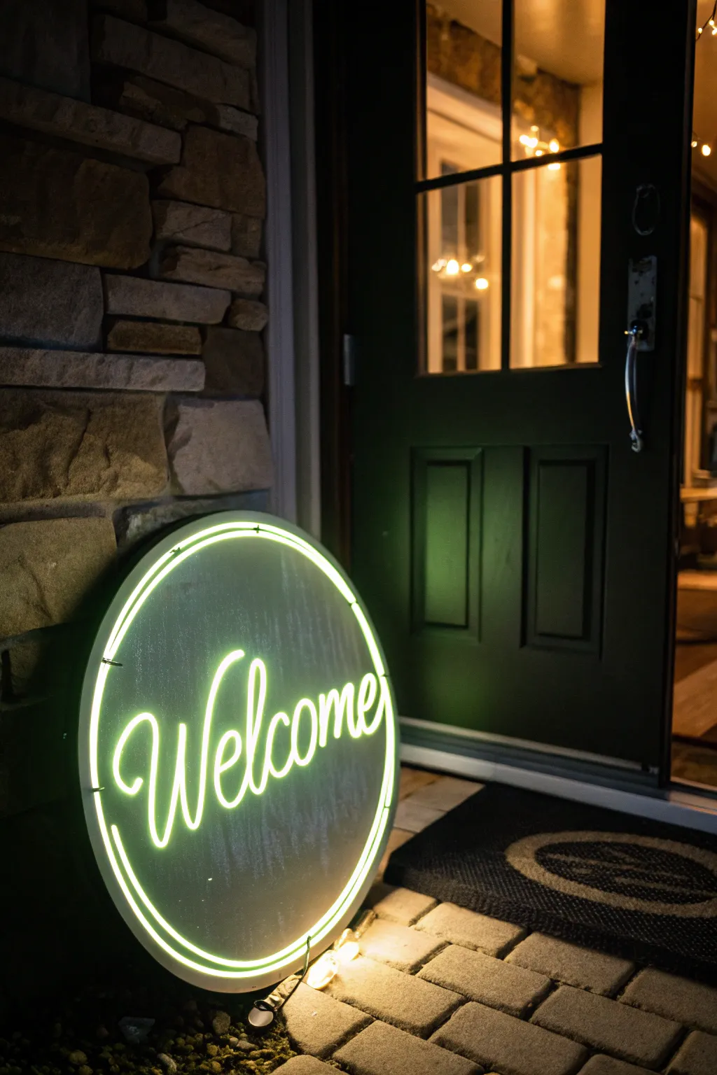 Glow-in-the-dark paint adds a magical touch to evening welcomes.