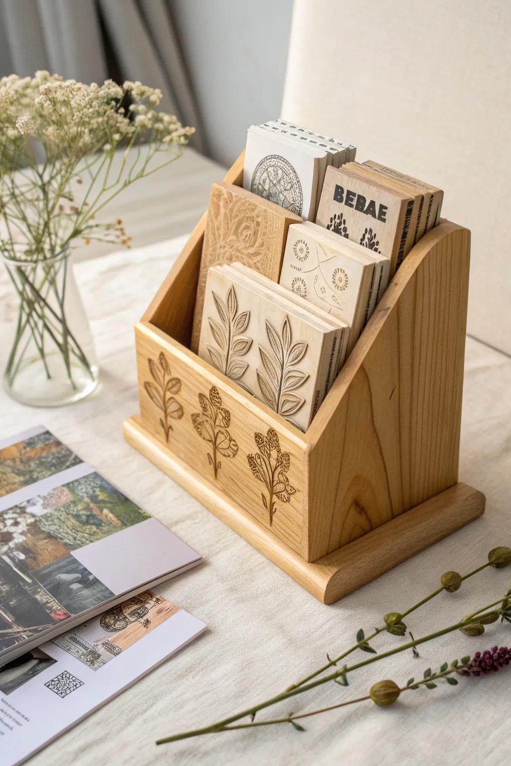 Elevate your craft space with stylish and functional storage solutions. Discover the beauty of simplicity with Scandinavian-inspired rubber stamp organization.