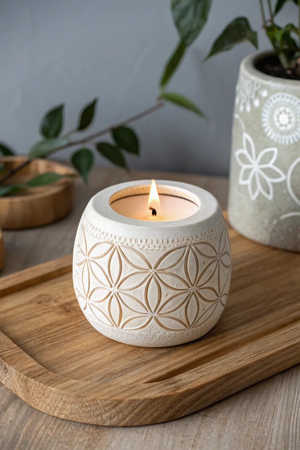 Illuminate your space with the mystical charm of Seed of Life candle holders.