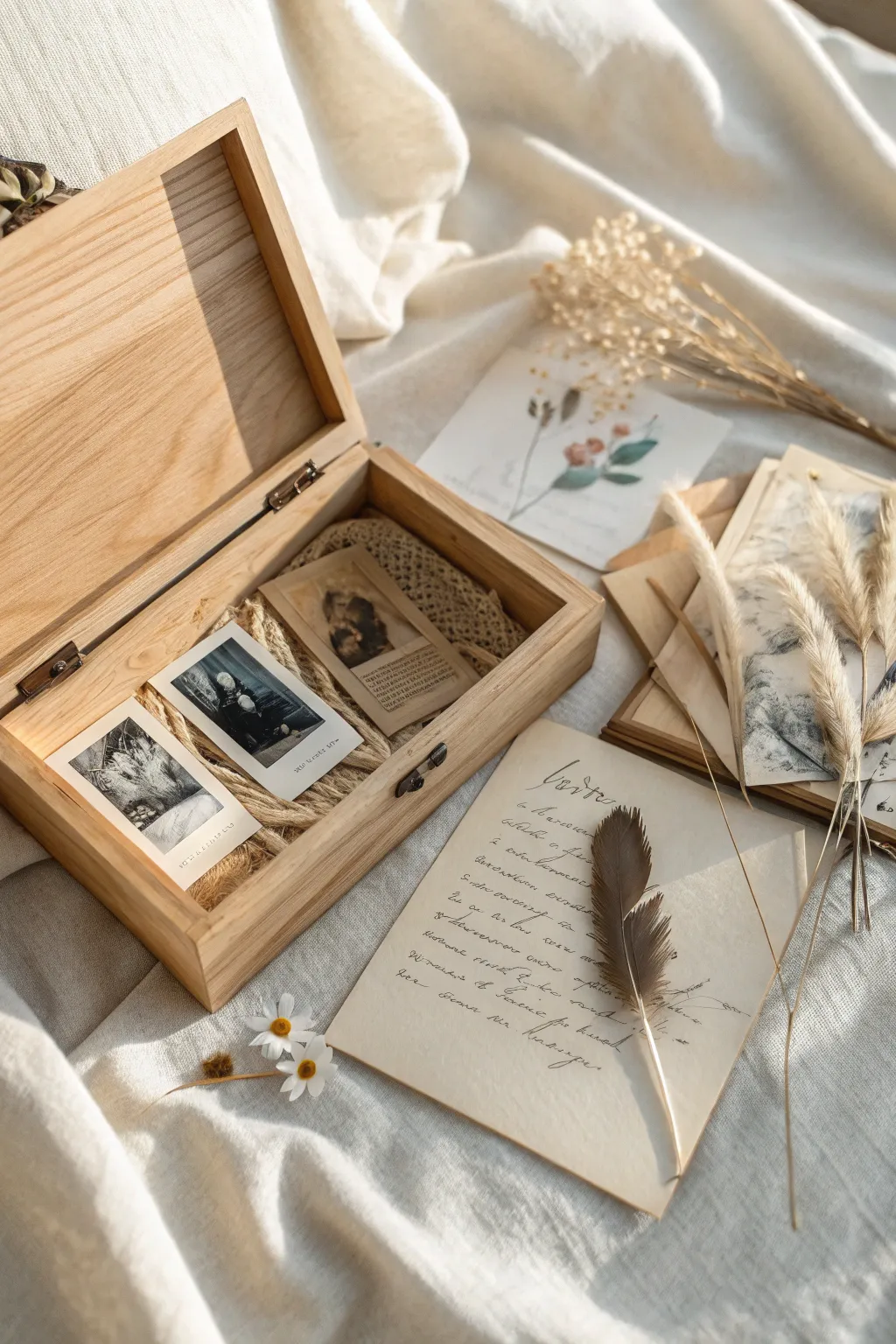 Treasure your shared memories in style with this exquisite memory box.