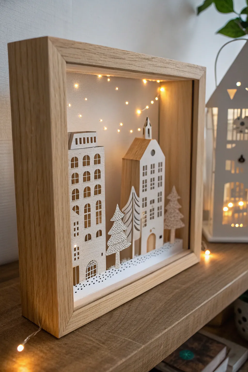 Transform your school project into a captivating miniature cityscape with a touch of Scandinavian elegance. ✨ #ShadowBoxArt #MinimalistDesign