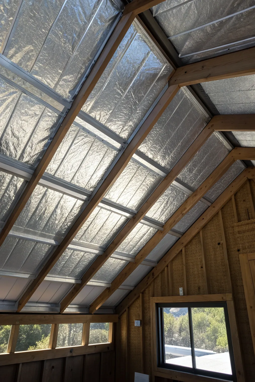 Keep your shed cool and stylish with radiant barrier insulation – the perfect solution for battling the Texas heat.