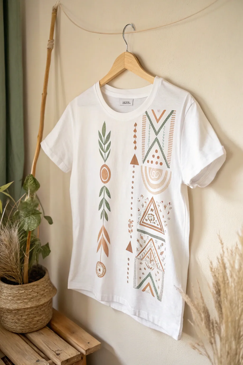 Transform your tee with modern geometric charm—where simplicity meets artistry.