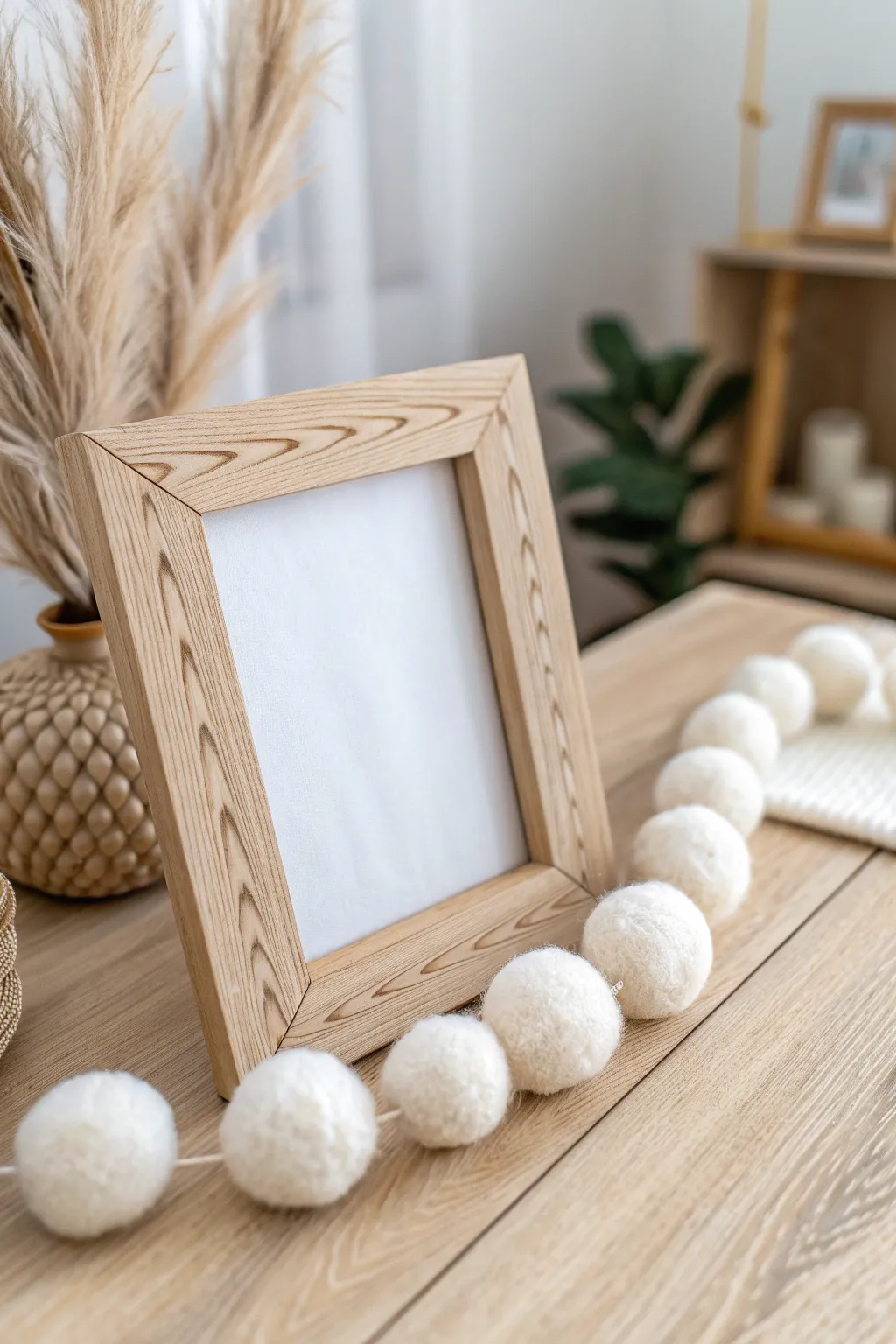 Embrace winter's charm with a handcrafted snowball frame, perfect for your cherished memories.