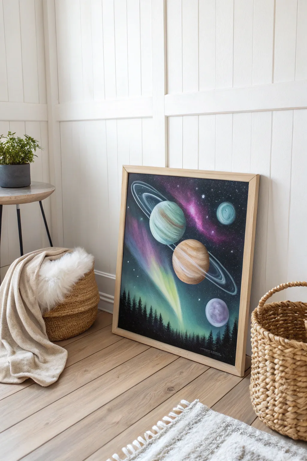 Elevate your space with the serene beauty of the cosmos—where minimalism meets celestial wonder.