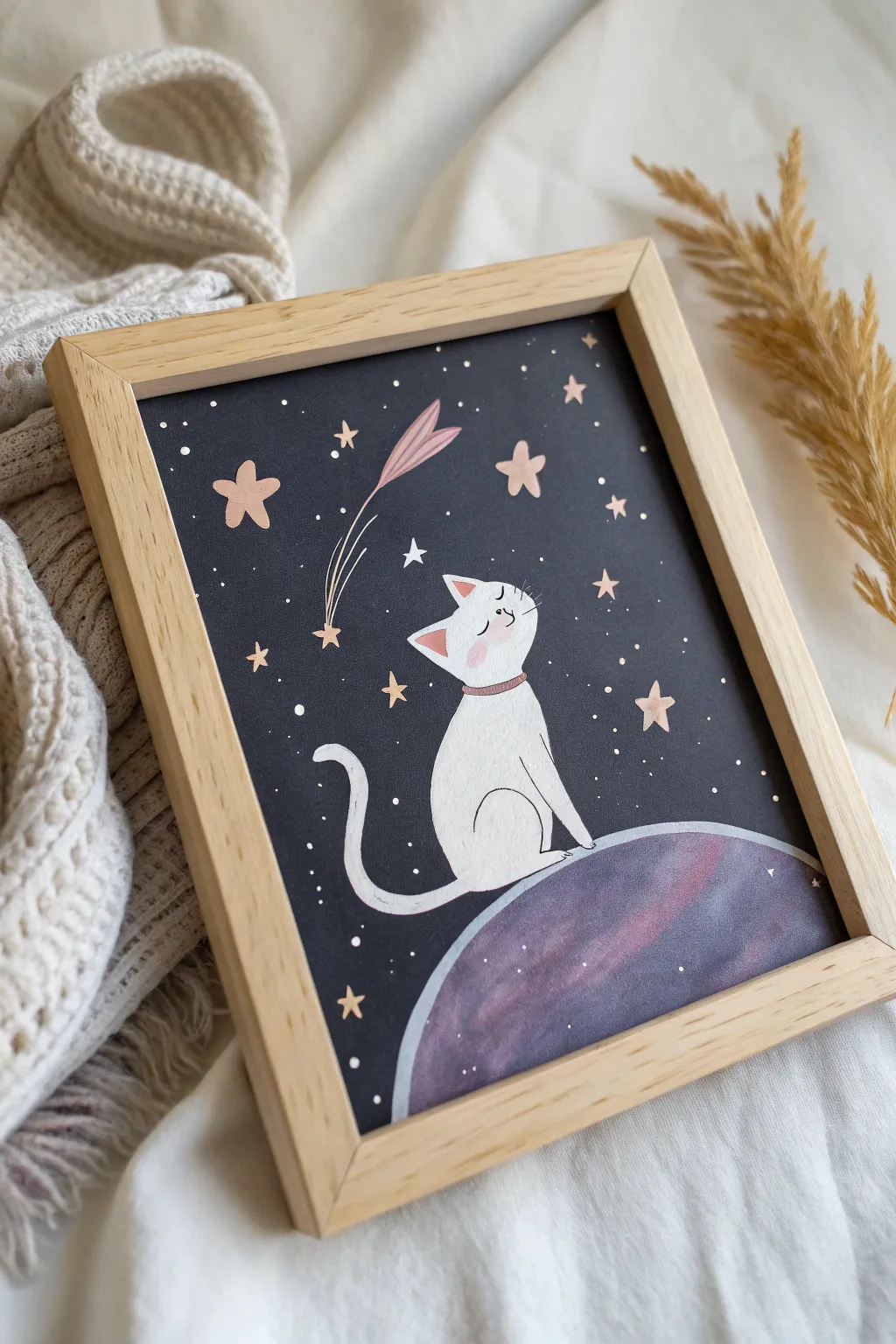 Whiskers in the Cosmos: Where Minimalism Meets the Mystique of Space.