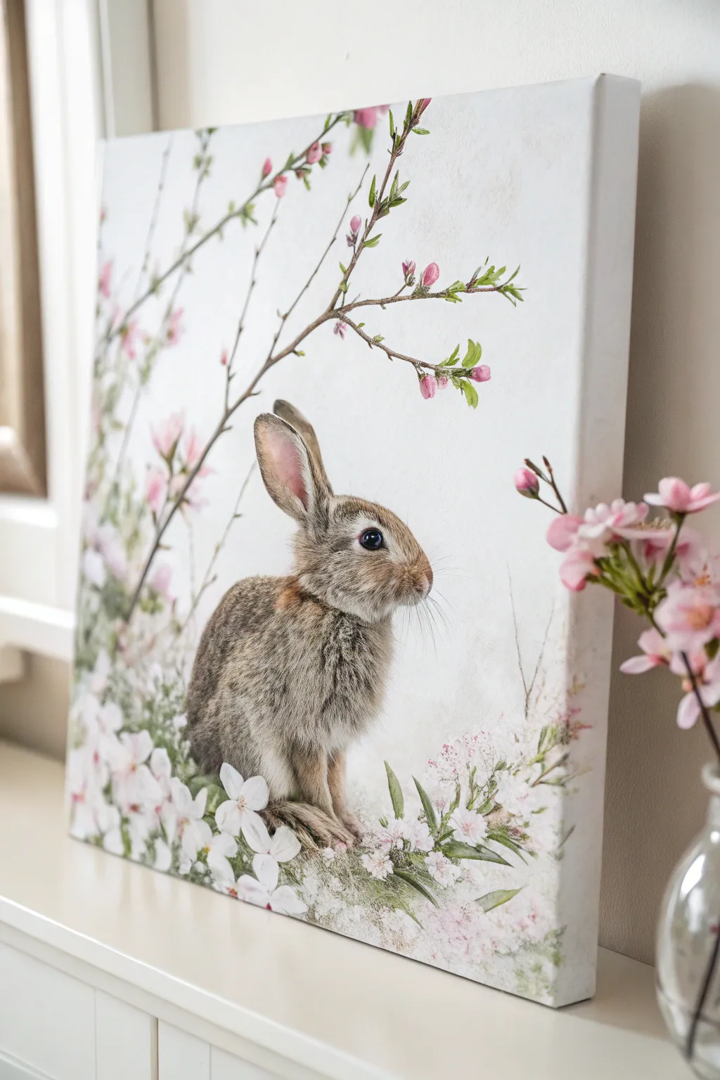 Whimsy in Bloom: A charming spring companion for your minimalist space.