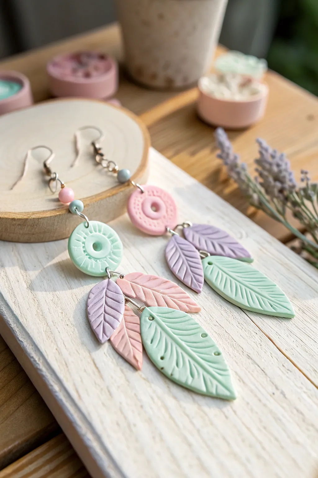 Embrace spring with handcrafted clay jewelry that exudes minimalist elegance and a touch of boho charm.