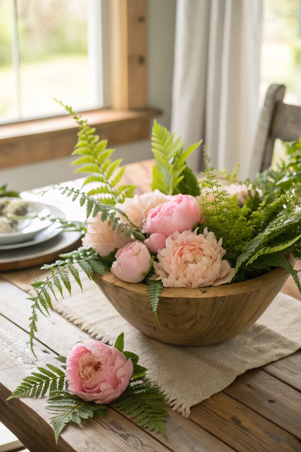 Infuse romance into your space with a fusion of peonies and ferns. 🌼🌿 #RomanticDecor #SpringVibes